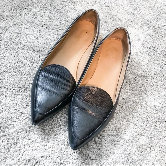 Everlane black leather modern point loafer 9 - Picture 2 of 7